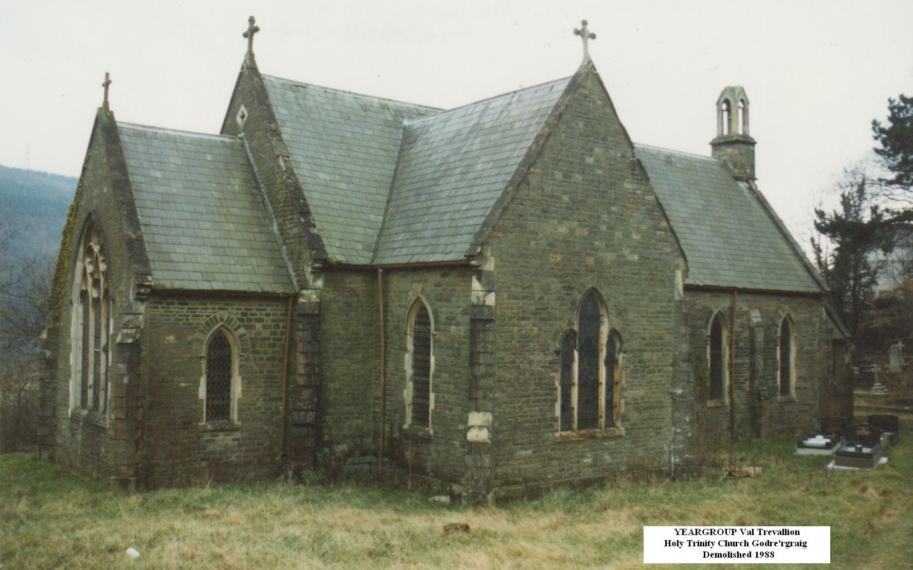 Holy Trinity, Godrergraig before its demolition